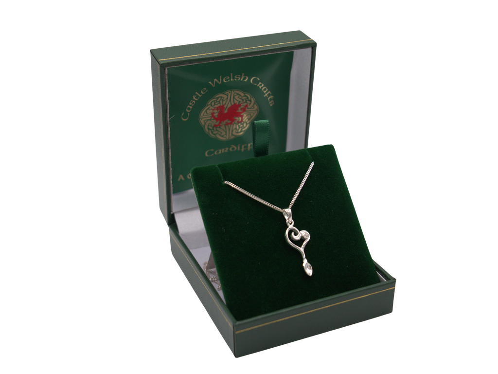 Celtic Heart Swirl Lovespoon with Diamante