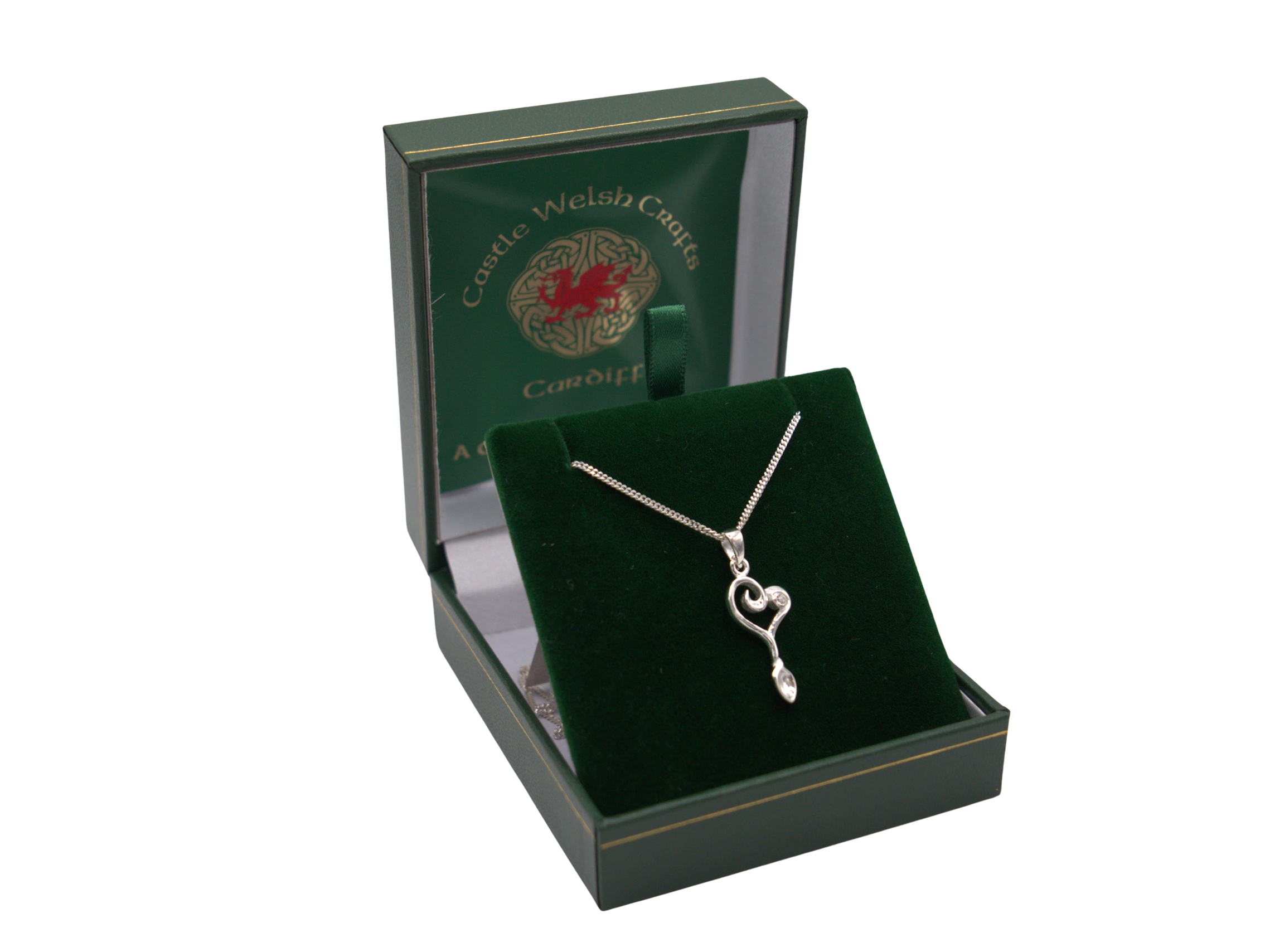 Celtic Heart Swirl Lovespoon with Diamante